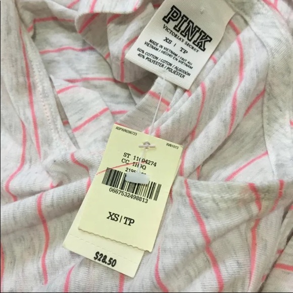 Pink sleeveless keyhole back T-shirt - Picture 5 of 5